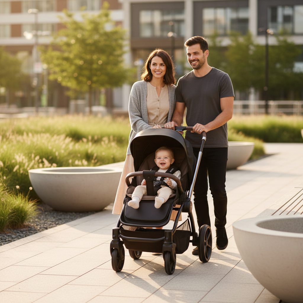 Noordi Sole V3 - 3in1 Travel System with ThermoCot Carrycot + Travel Carrier i-Size Car Seat, Slate Black