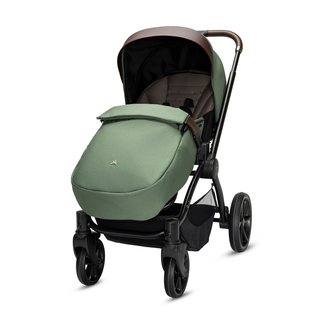 Noordi Sole V3 - 3in1 Travel System with ThermoCot Carrycot + Terra i-Size Car Seat, Woodland Green