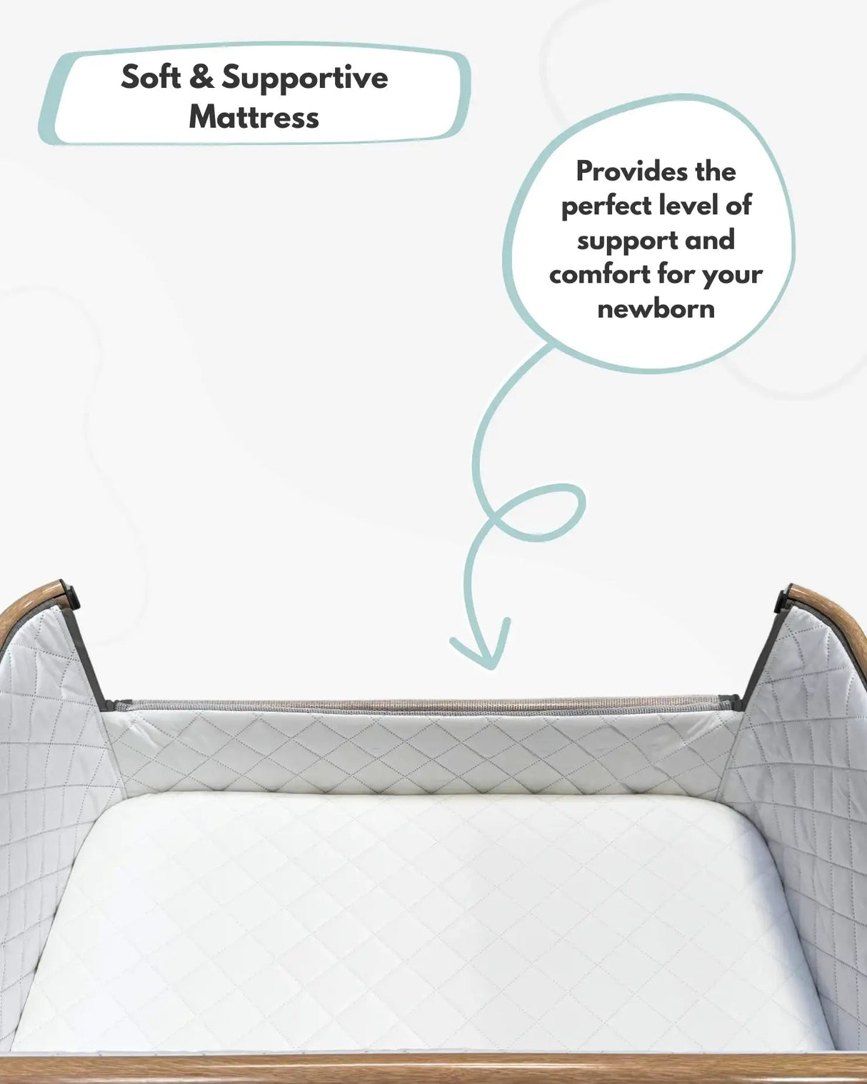 Sona Bedside & Co-Sleeping Crib - Grey