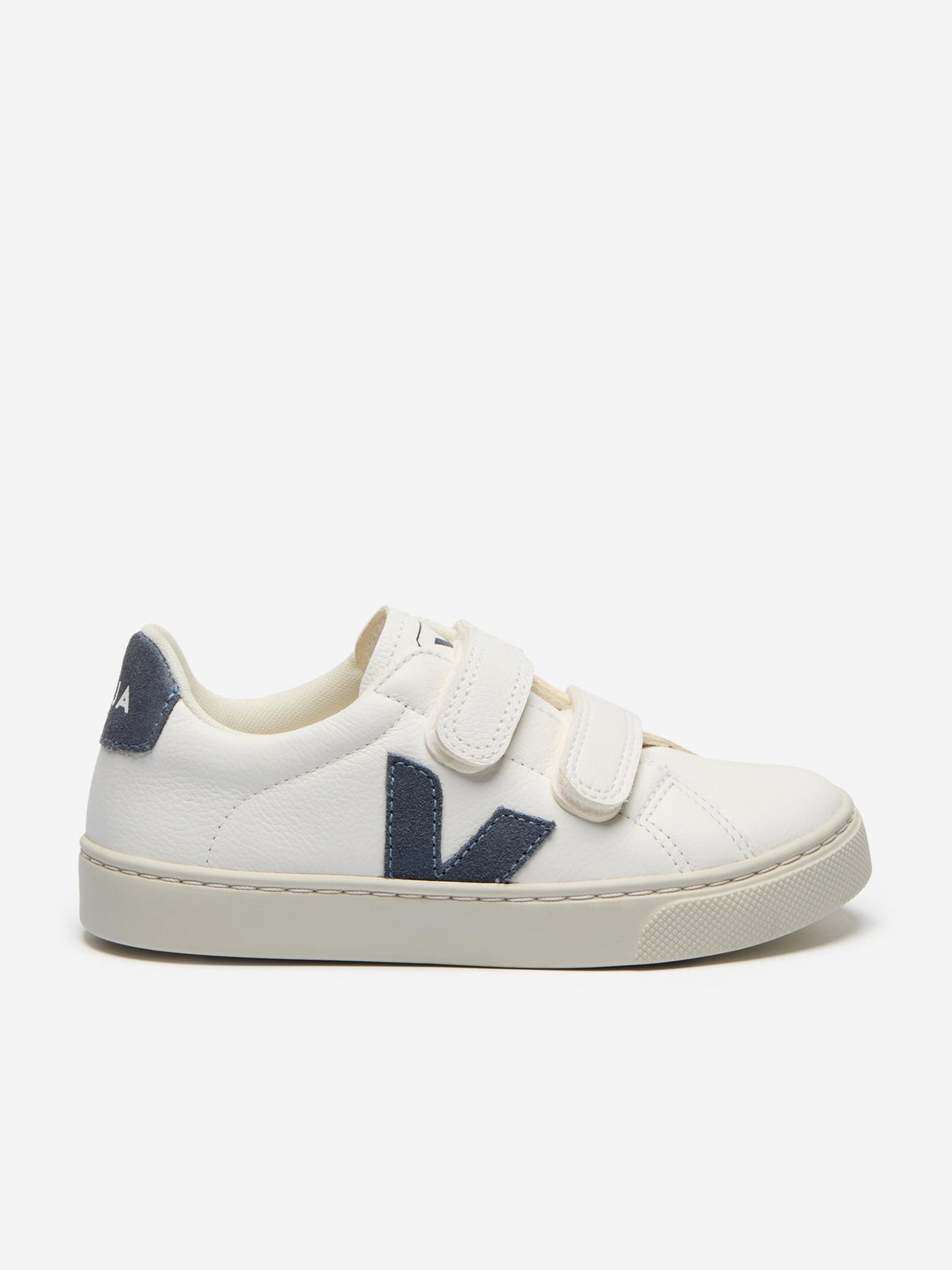 Veja Boys Leather Small Esplar Trainers in White