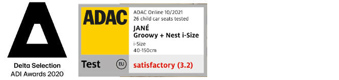 Jane Groowy + Nest i-Size Car Seat 40-150cm, 0-12 Years ERF