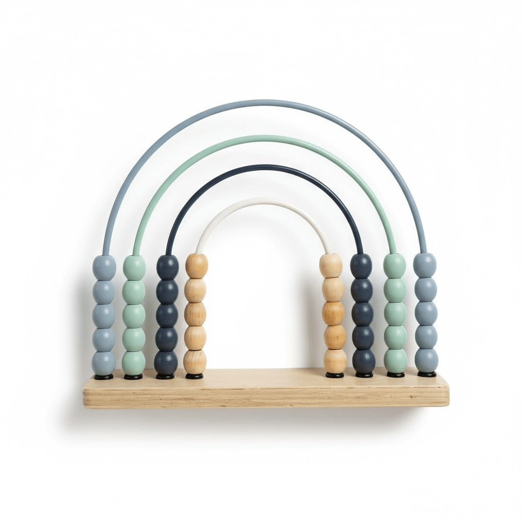 Blue Wooden Abacus Beads Toy