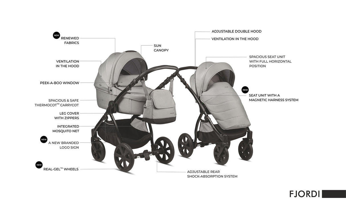 Noordi Fjordi 3in1 with Travel Carrier Car Seat