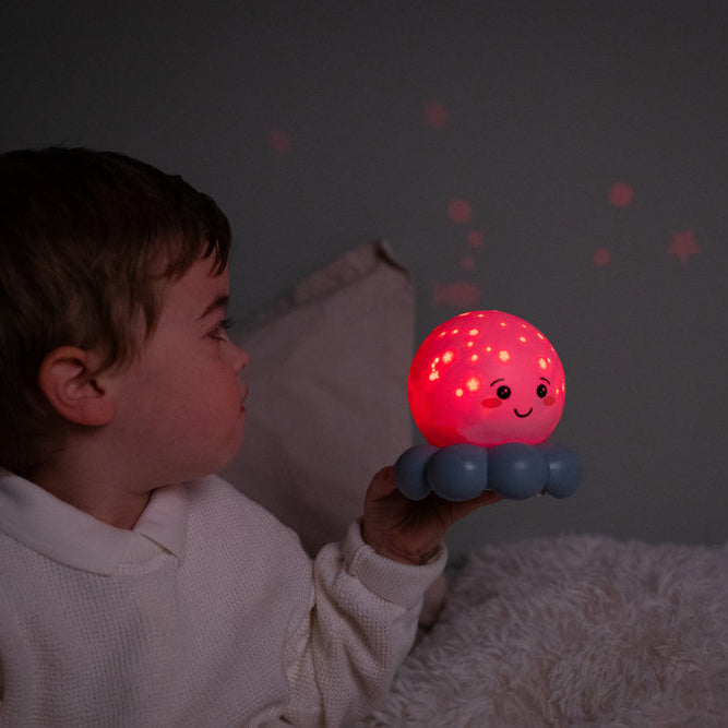 Cloud B Twinkles To Go Octo™ Portable Octopus Star Projector Night Light for Babies, Pastel Blue