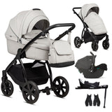 Noordi Fjordi V1 Leather 3in1 with Joie i-Snug 2 Car Seat, Cloud