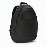 Green backpack on a white background