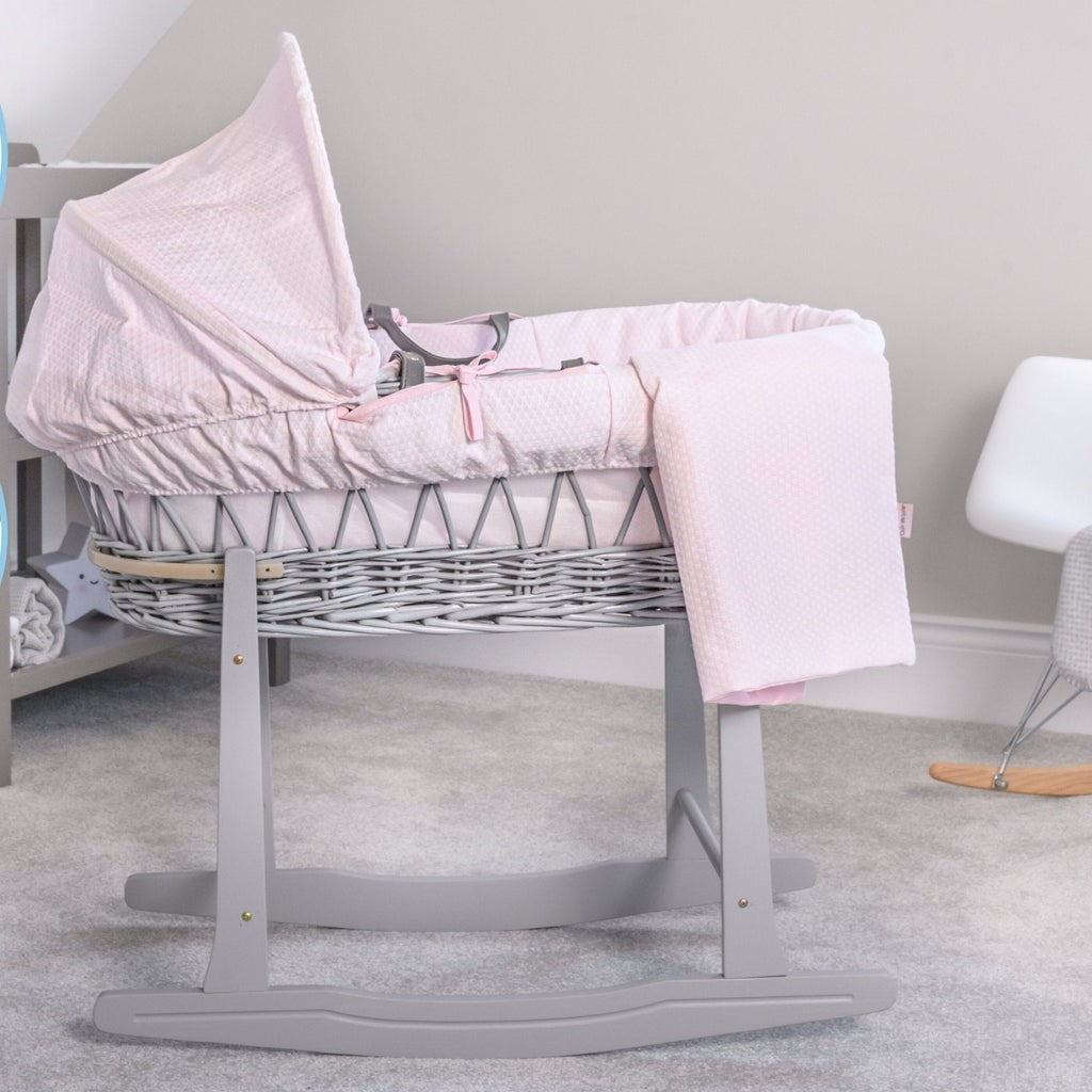 Clair De Lune Standard Rocking Wooden Moses Basket Stand