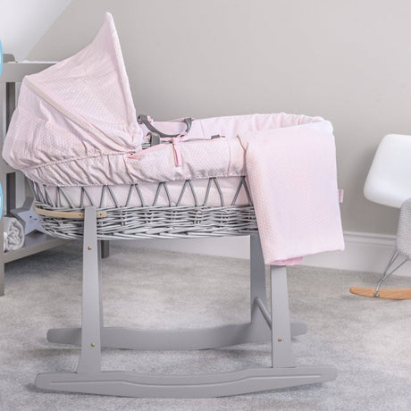 Clair De Lune Standard Rocking Wooden Moses Basket Stand