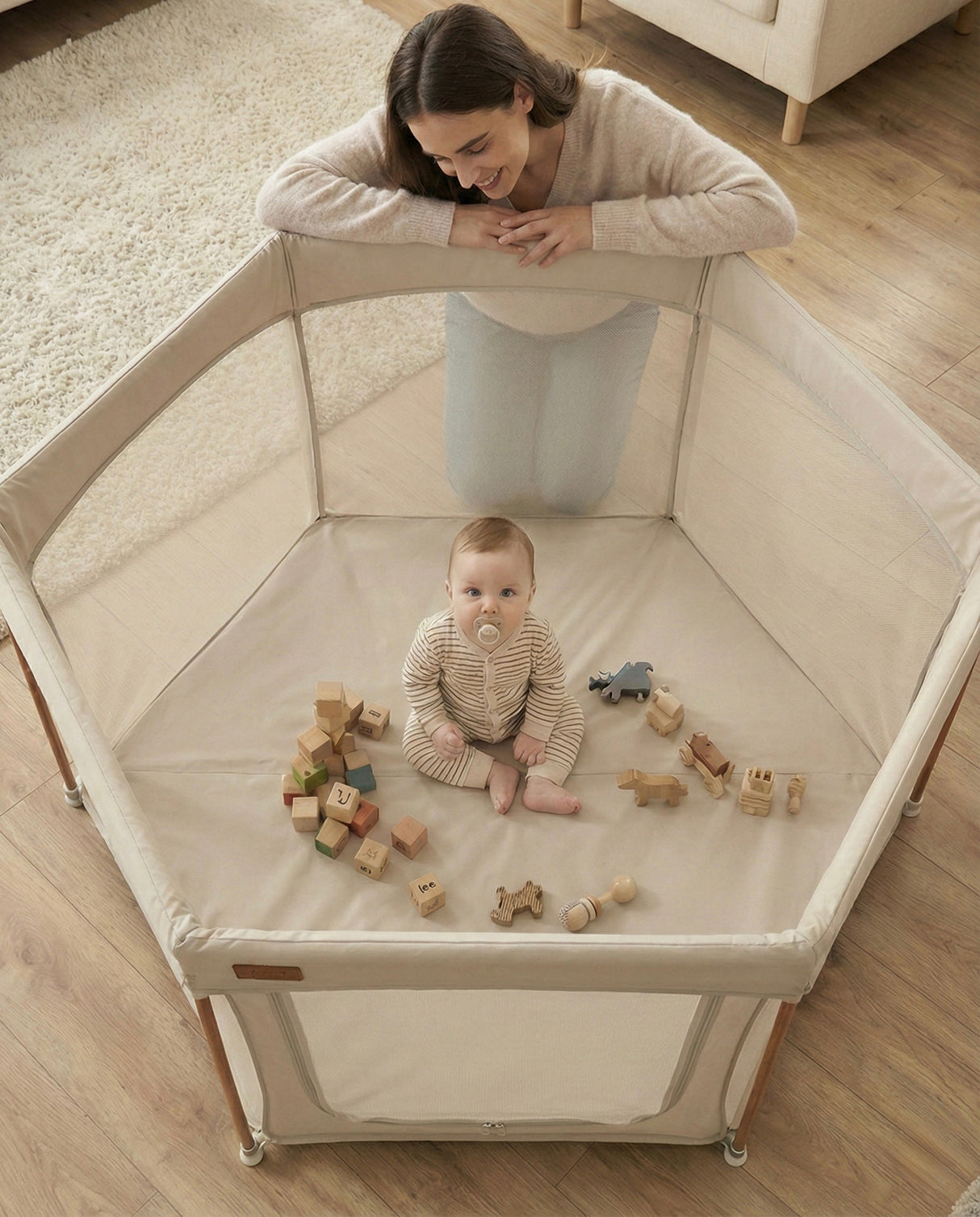 All Stars JOY Baby Playpen - Natural