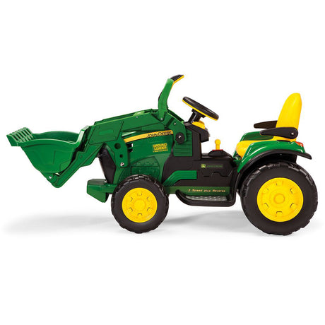 Peg Perego John Deere Ground Loader 12V Electric Bulldozer Tractor with Scoop, 3+ years