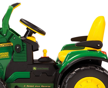Peg Perego John Deere Ground Loader 12V Electric Bulldozer Tractor with Scoop, 3+ years
