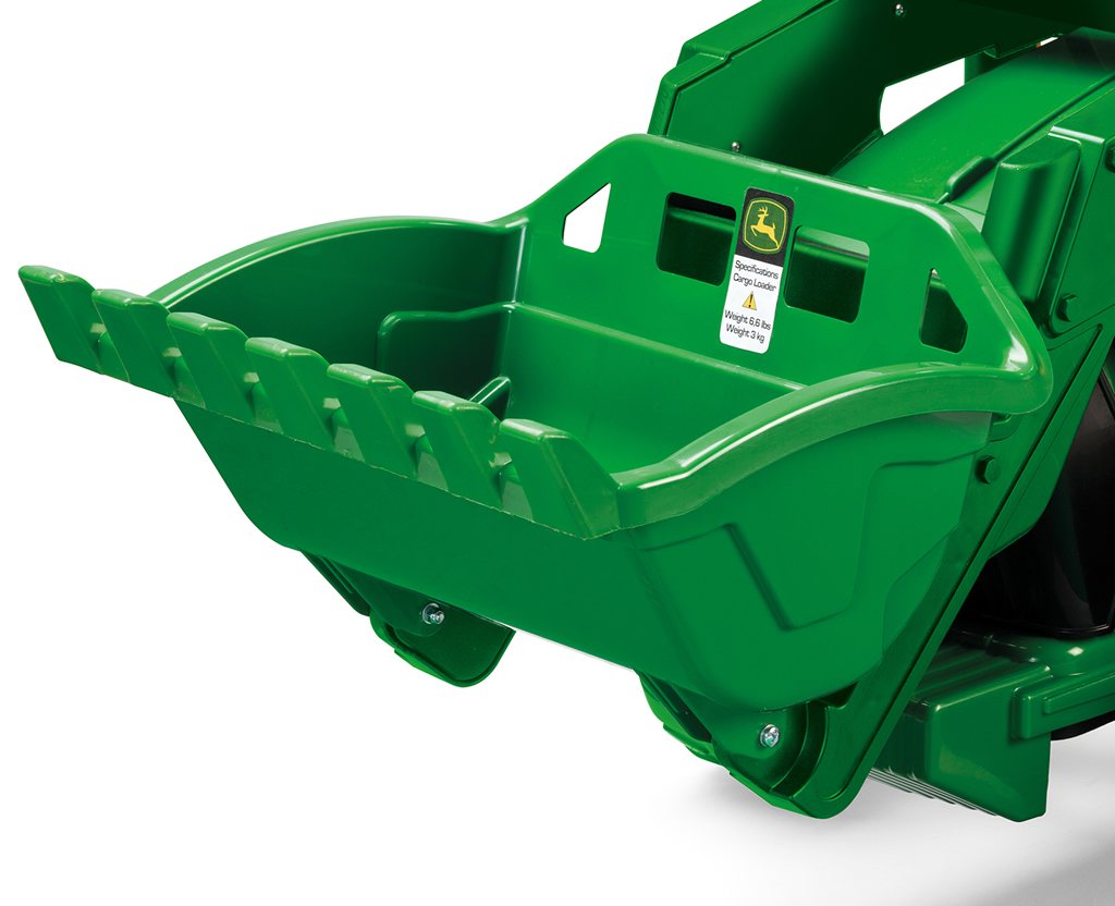 Peg Perego John Deere Ground Loader 12V Electric Bulldozer Tractor with Scoop, 3+ years