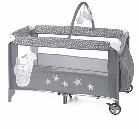 Jane Duo Level Travel Cot & Toys, Stars