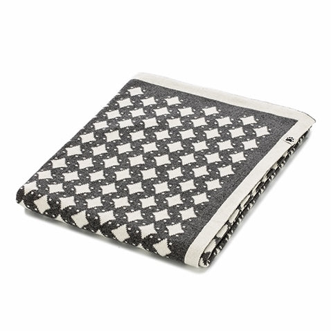 STAR Cotton Blanket 84 x 97 cm Grey White