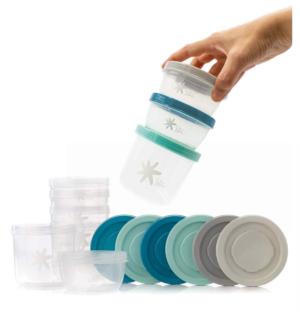 Jané Airtight Food Storage Containers – Pack 6 Convenient Stackable Food Storage Home On Go