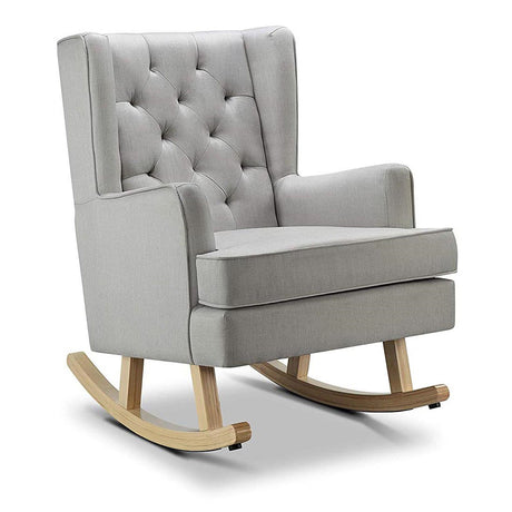 Johnston's Soothe Easy Deluxe Nursery Chair & Rocker – 2-in-1 Nursing & Feeding Chair, Grey