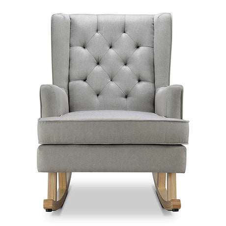 Johnston's Soothe Easy Deluxe Nursery Chair & Rocker – 2-in-1 Nursing & Feeding Chair, Grey