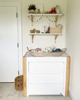 Cocoon Change Area Dresser, Dove Grey / Natural Wash