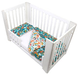Forrest 3 Piece Reversible Baby Bedding Set, Rainforest