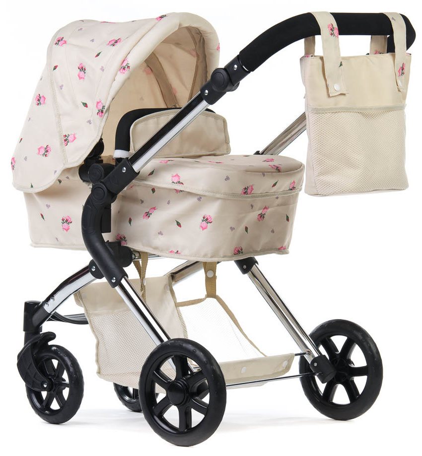 Roma Darcie Single Dolls Pram, 3 years+, Cream
