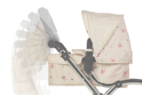 Roma Polly Twin Dolls Pram Mermaid – Adjustable Twin Doll Pushchair, 3+ years