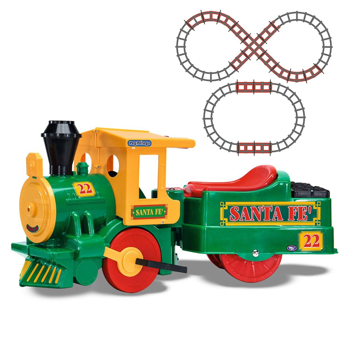 Peg Perego Santa Fe Train 6 Volt & Track, 18 months+