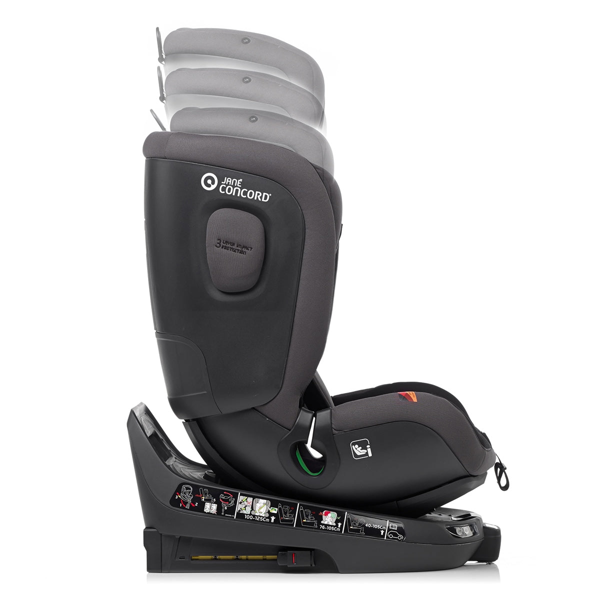 Jane iTourer 360° Swivel i-Size Car Seat, 40-125cm, 0-7 Years