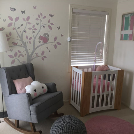 Cocoon Evoluer 4in1 Cot bed + Dresser + Mattresses, White / Natural