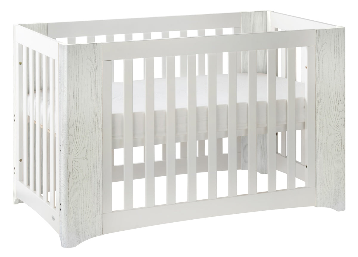 Cocoon Evoluer 4in1 Cot bed + Dresser + Mattresses, White / Grey