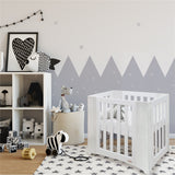 Cocoon Evoluer 4in1 Cot bed + Dresser + Mattresses, White / Grey