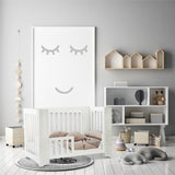 Cocoon Evoluer 4in1 Cot bed + Dresser + Mattresses, White / Grey