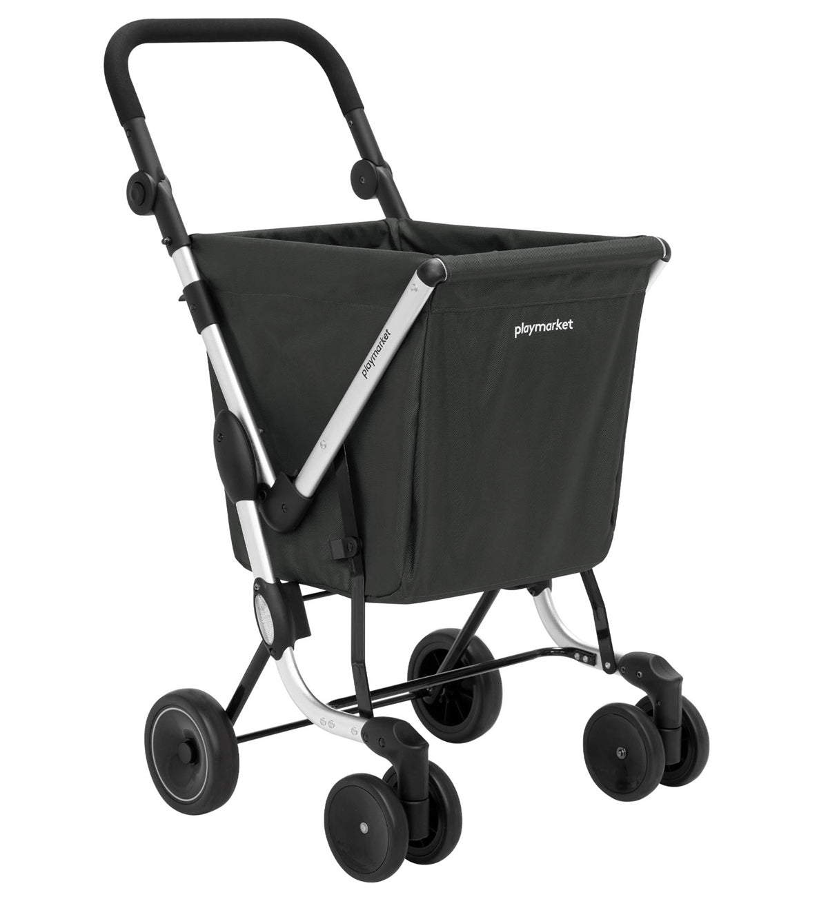 Playmarket We Go Folding Shopping Cart with Swivel Wheels, Olive Playmarket We Go Folding Shopping Cart with Swivel Wheels, Olive