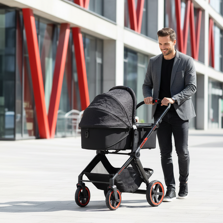 Jané Limited Edition Crosslight Pro Carbon 3in1 Travel System with Lie-Flat Kombibaby Car Seat