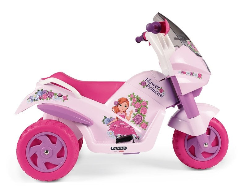 Peg Perego Flower Princess 6V Electric Motorcycle, 2+ years