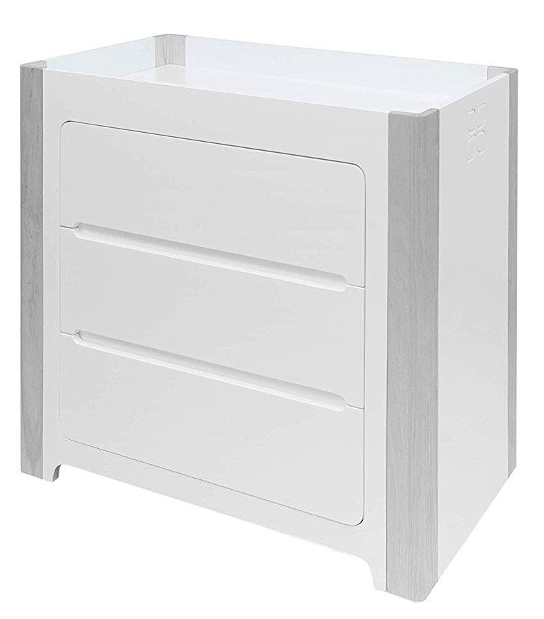 Cocoon Change Area Dresser, White / Grey