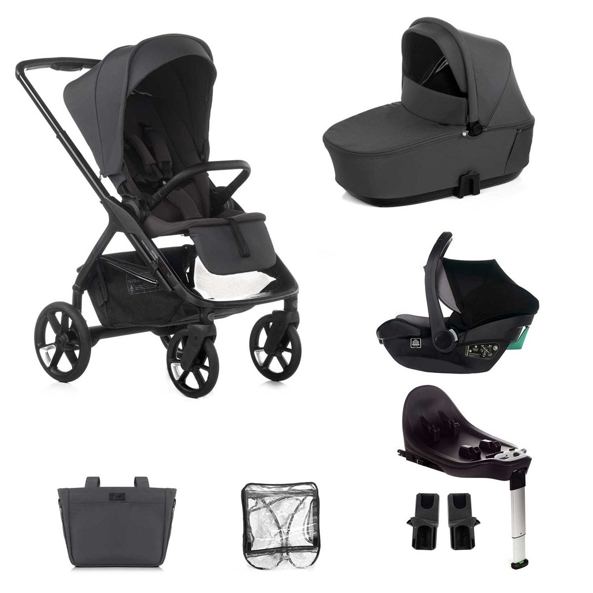 Jane Keep + Sleep Travel System Pram, Cloud