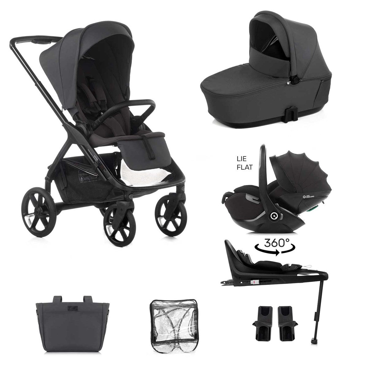Jane Keep + Sleep Travel System Pram, Cloud