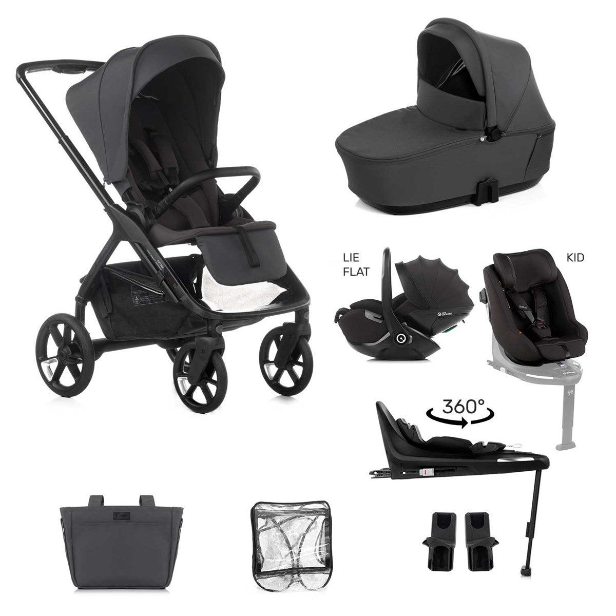 Jane Keep + Sleep Travel System Pram, Cloud
