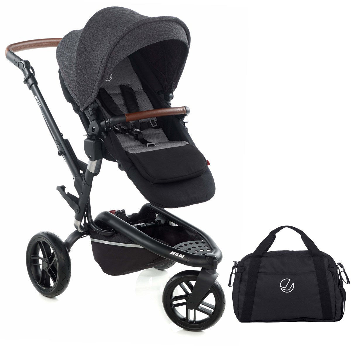 Jane Trider + Transporter + Travel Carrier Travel System, Cold Black
