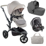 Jané Trider Travel System Bundle with Transporter Plus & Koos R1 i-Size Car Seat, Sand