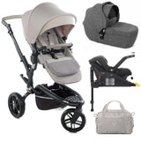 Jané Trider Travel System Bundle with Transporter Plus & Koos R1 i-Size Car Seat, Sand
