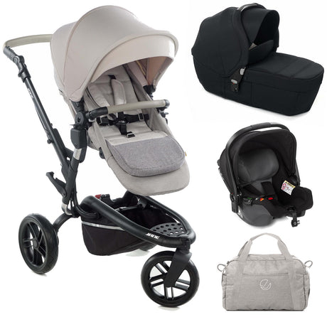 Jané Trider Travel System Bundle with Transporter Plus & Koos R1 i-Size Car Seat, Sand