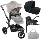 Jané Trider Travel System Bundle with Transporter Plus & Koos R1 i-Size Car Seat, Sand