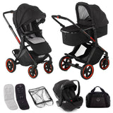 Jané Crosslight Pro Carbon 3in1 Travel System with Lie-Flat Kombibaby Car Seat