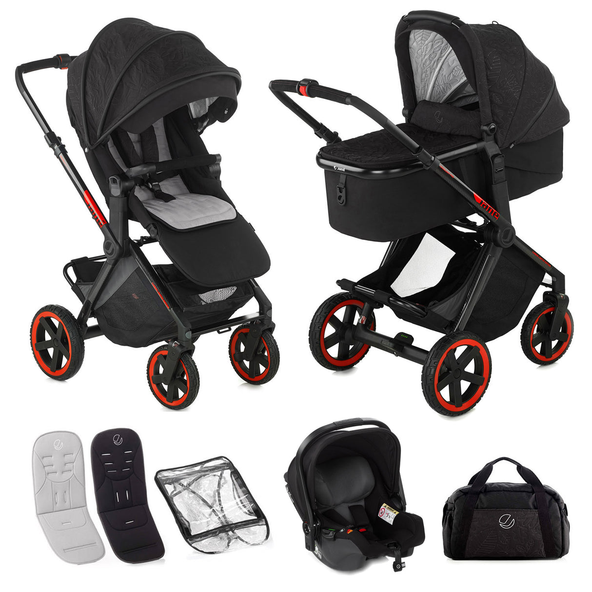 Jané Limited Edition Crosslight Pro Carbon 3in1 Travel System with Koos Car Seat