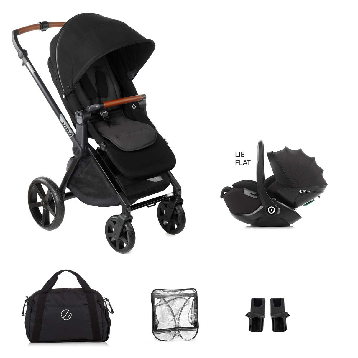 Jane Muum-4 Lie-Flat 360 Baby Car Seat Bundle