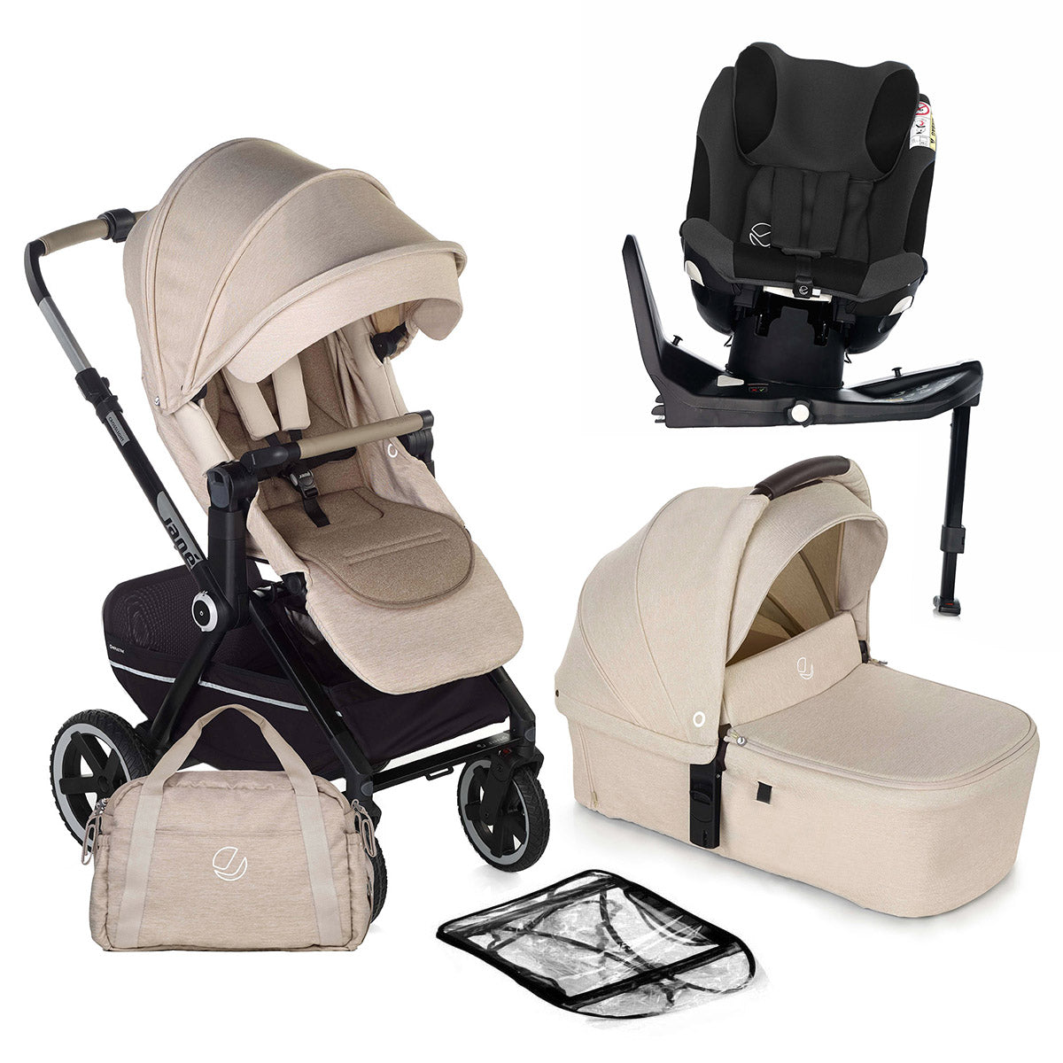 Jane Crosslight-3 Trio Fix with iKonic-2 Swivel Car Seat Bundle (0-4 years)