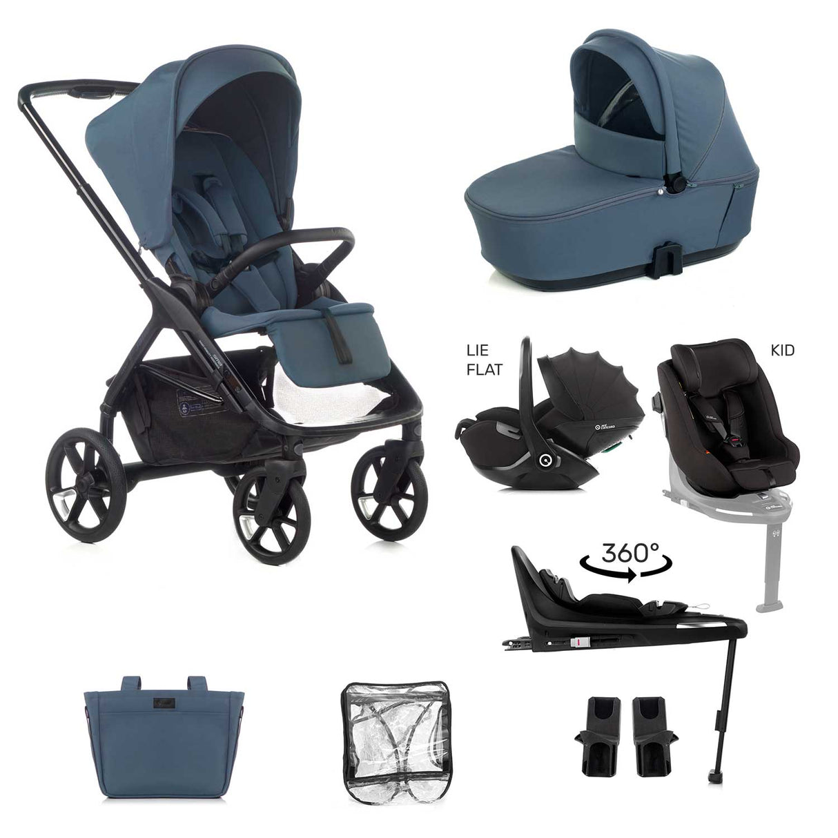 Jane Keep Lie-Flat 360 Family Car Seat Bundle