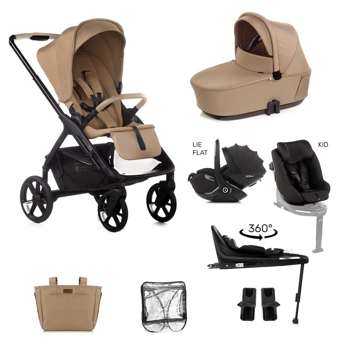 Jane Keep Lie-Flat 360 Family Car Seat Bundle
