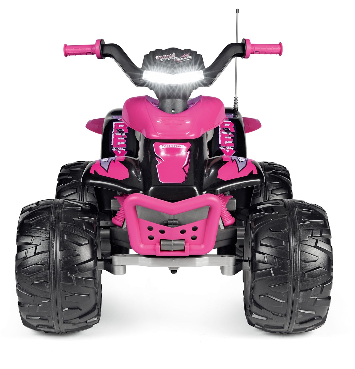 Peg Perego Corral T-Rex 330W 12 Volt Electric Quad, 3+ years, Pink
